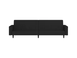 Best Sofá-cama de 2 lugares veludo PT479308 Preto