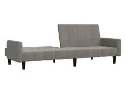 Sofá* Sofá-cama de 2 lugares veludo -claro PT821572 Cinzento