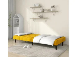 New Sofá-cama de 2 lugares veludo PT269392 Amarelo