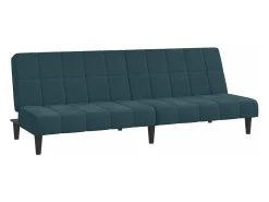 Sofá* Sofá-cama de 2 lugares veludo PT398379 Azul