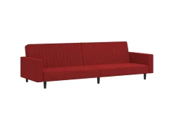 Sofá* Sofá-cama de 2 lugares veludo tinto PT329052 Vermelho