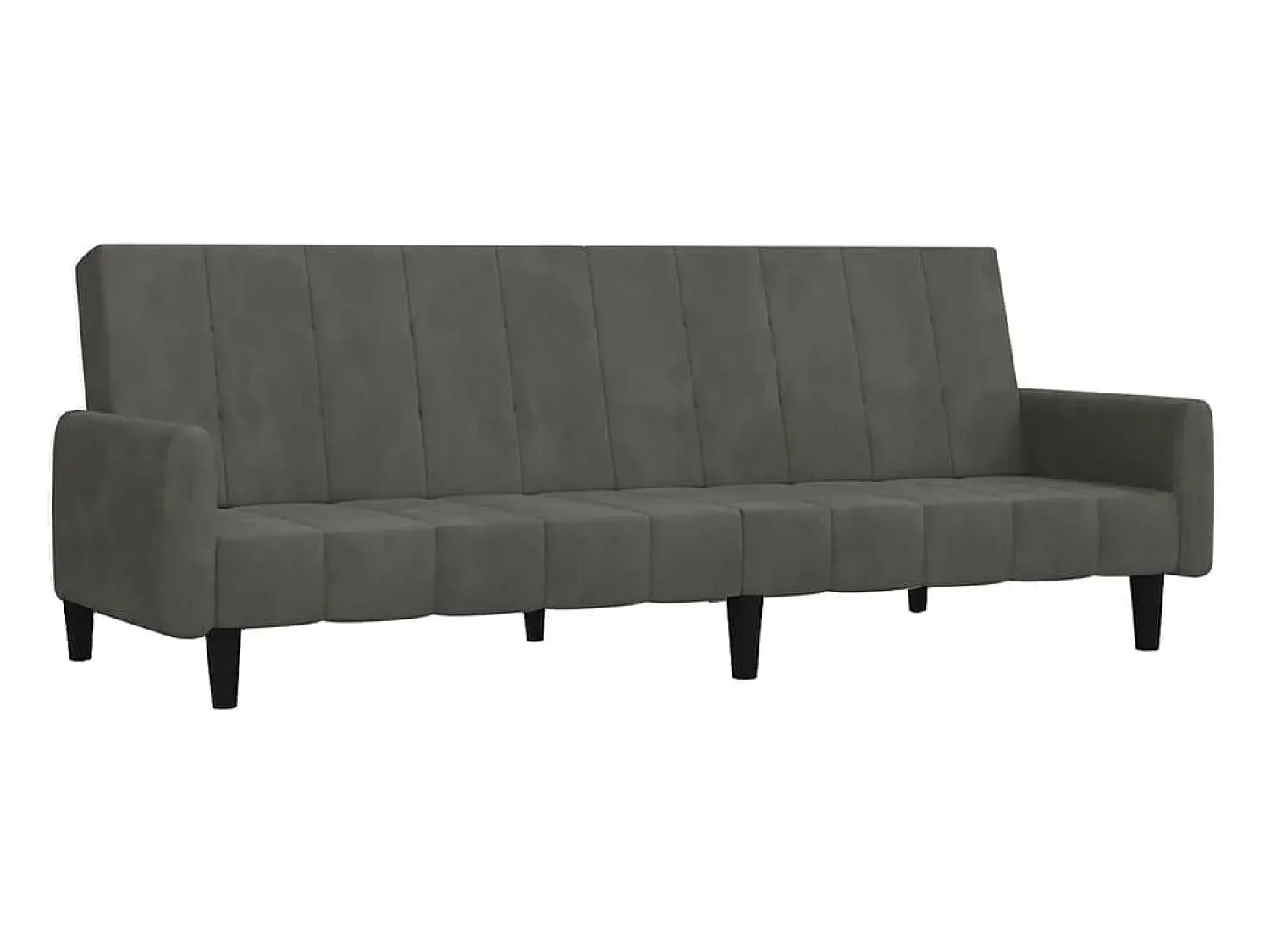Sofá-cama de 2 lugares veludo -escuro PT699887^ Sofá