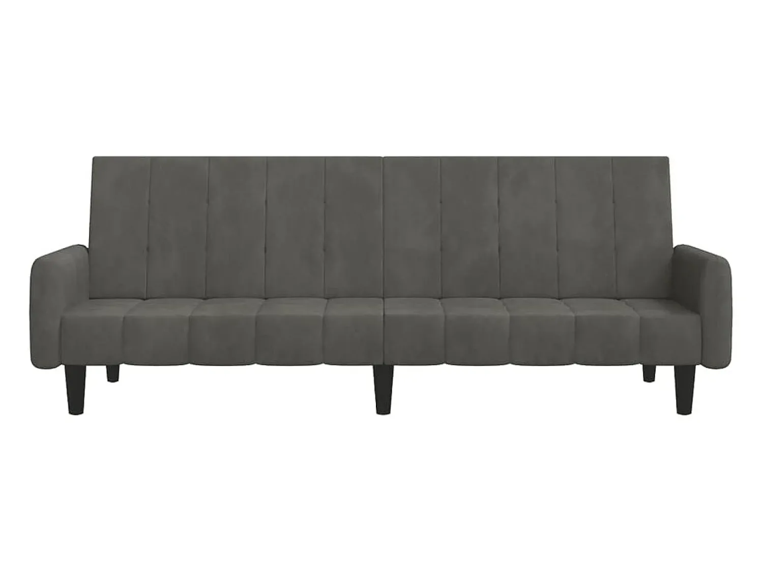 Sofá-cama de 2 lugares veludo -escuro PT699887^ Sofá