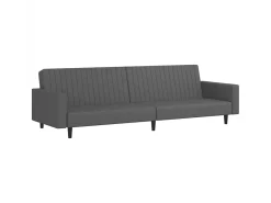 Sofá|vidaxl Sofá-cama de 2 lugares veludo -escuro Cinzento