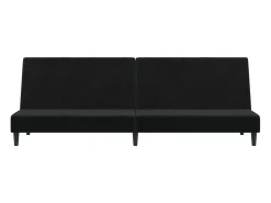 Sofá|vidaxl Sofá-cama de 2 lugares veludo Preto