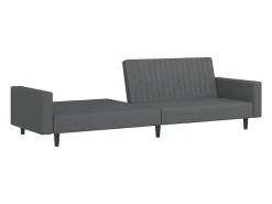 Sofá-cama de 2 lugares veludo -escuro PT507115^ Sofá