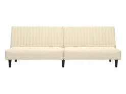 Best vidaxl Sofá-cama de 2 lugares veludo cor Creme