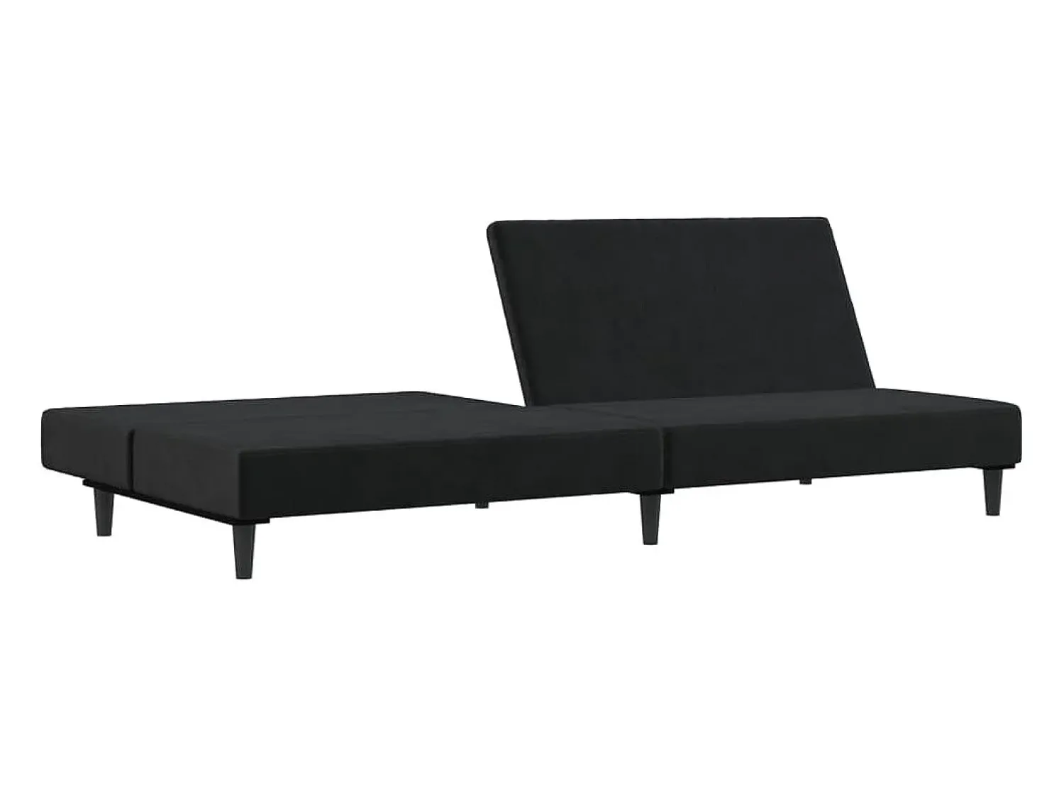 Sale Sofá-cama de 2 lugares veludo PT298685 Preto