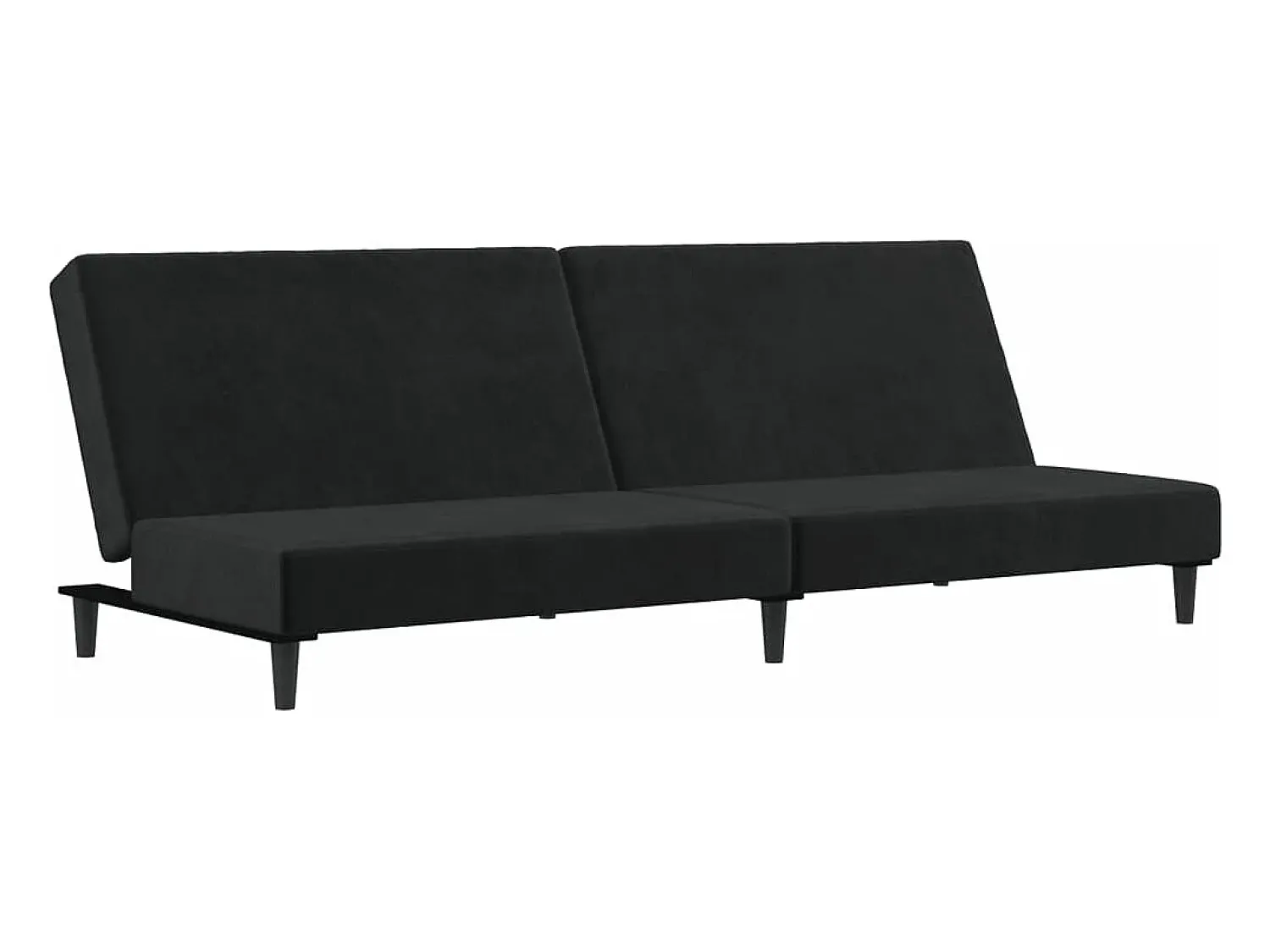 Sale Sofá-cama de 2 lugares veludo PT298685 Preto