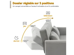 Hot Sofá-cama de veludo de dois lugares, dobrável e compacto. Perfeito como cama de hóspedes para espaços pequenos, salas de estar, quartos ou home theaters. Cinzento
