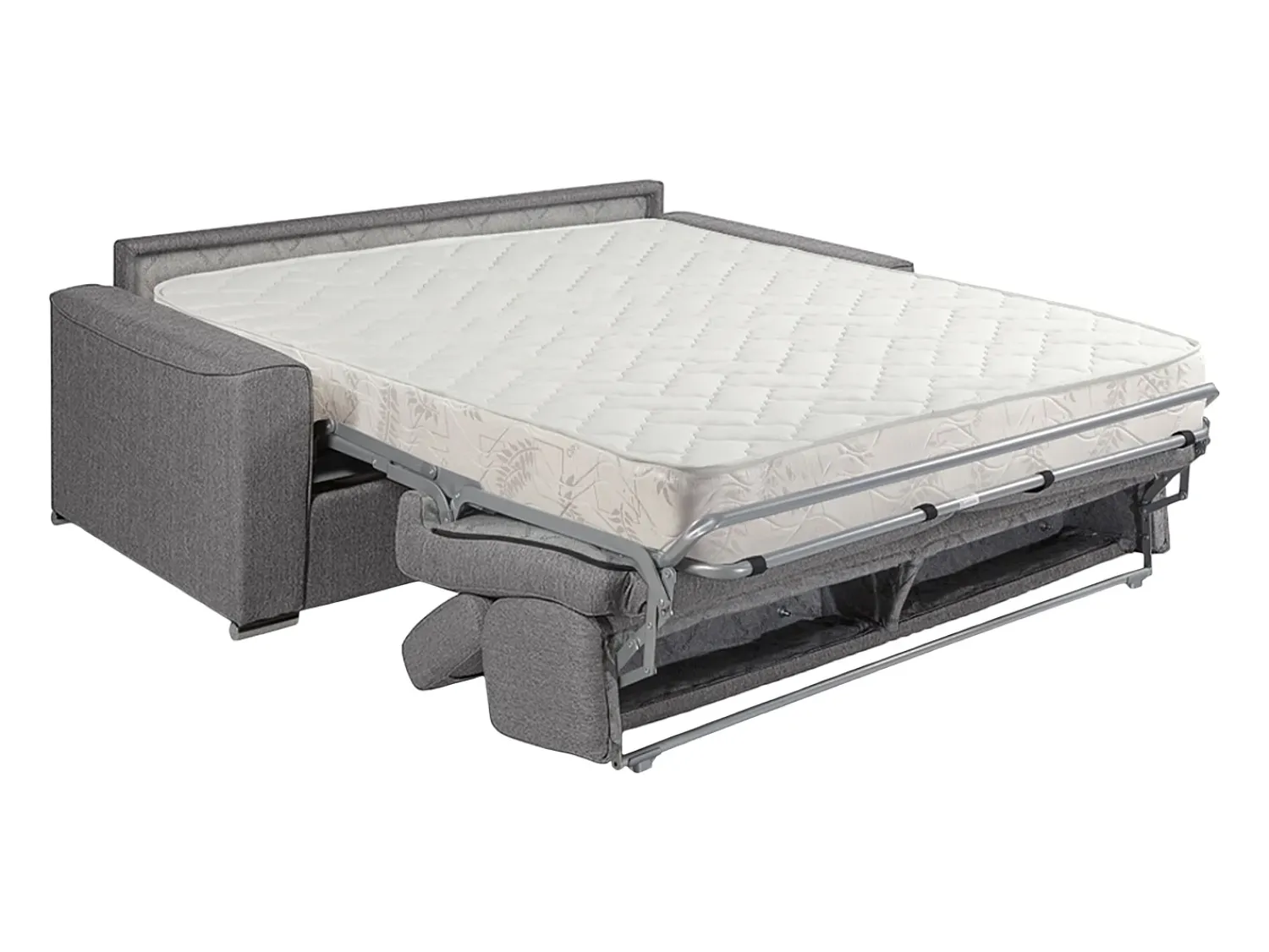 Sofá*Vente-unique Sofá-cama em tecido assento com assento de memória de forma 160 colchão memória de forma 18cm VIZIR Azul