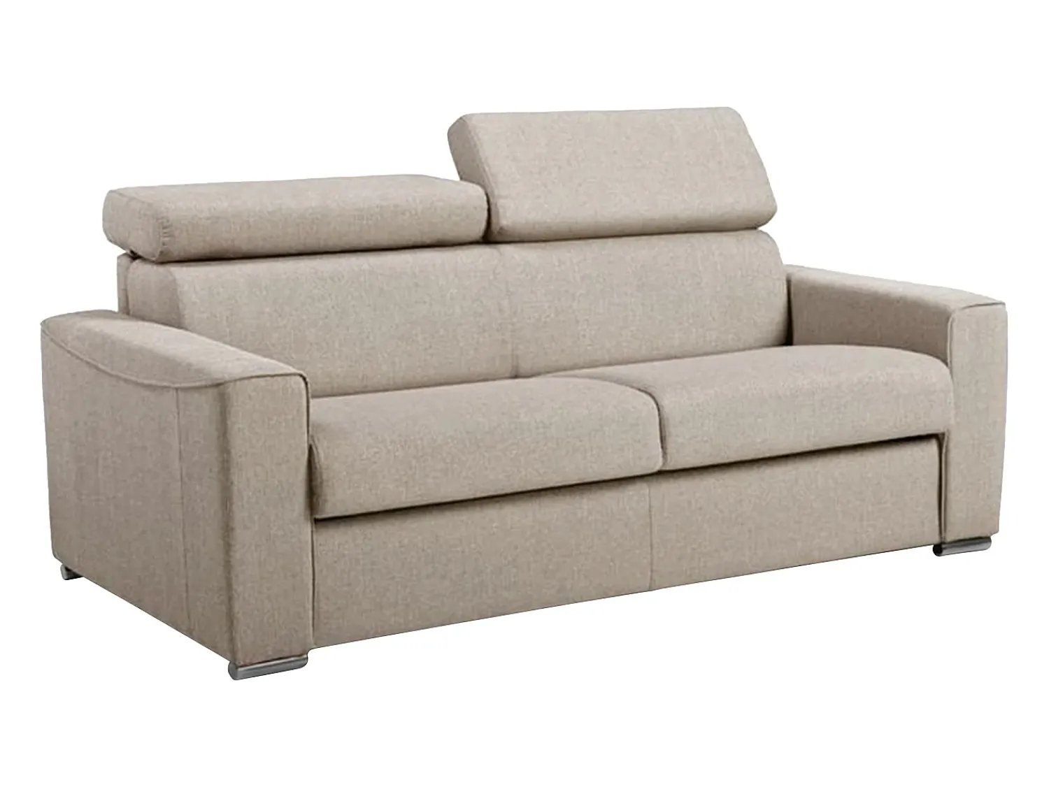 Vente-unique Sofá-cama em tecido com assento de memória de forma 140 colchão memória de forma 14cm VIZIR^ Sofá