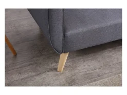 Outlet Concept-Usine Sofá-cama escandinavo de 3 lugares cinza BERLIM Cinzento