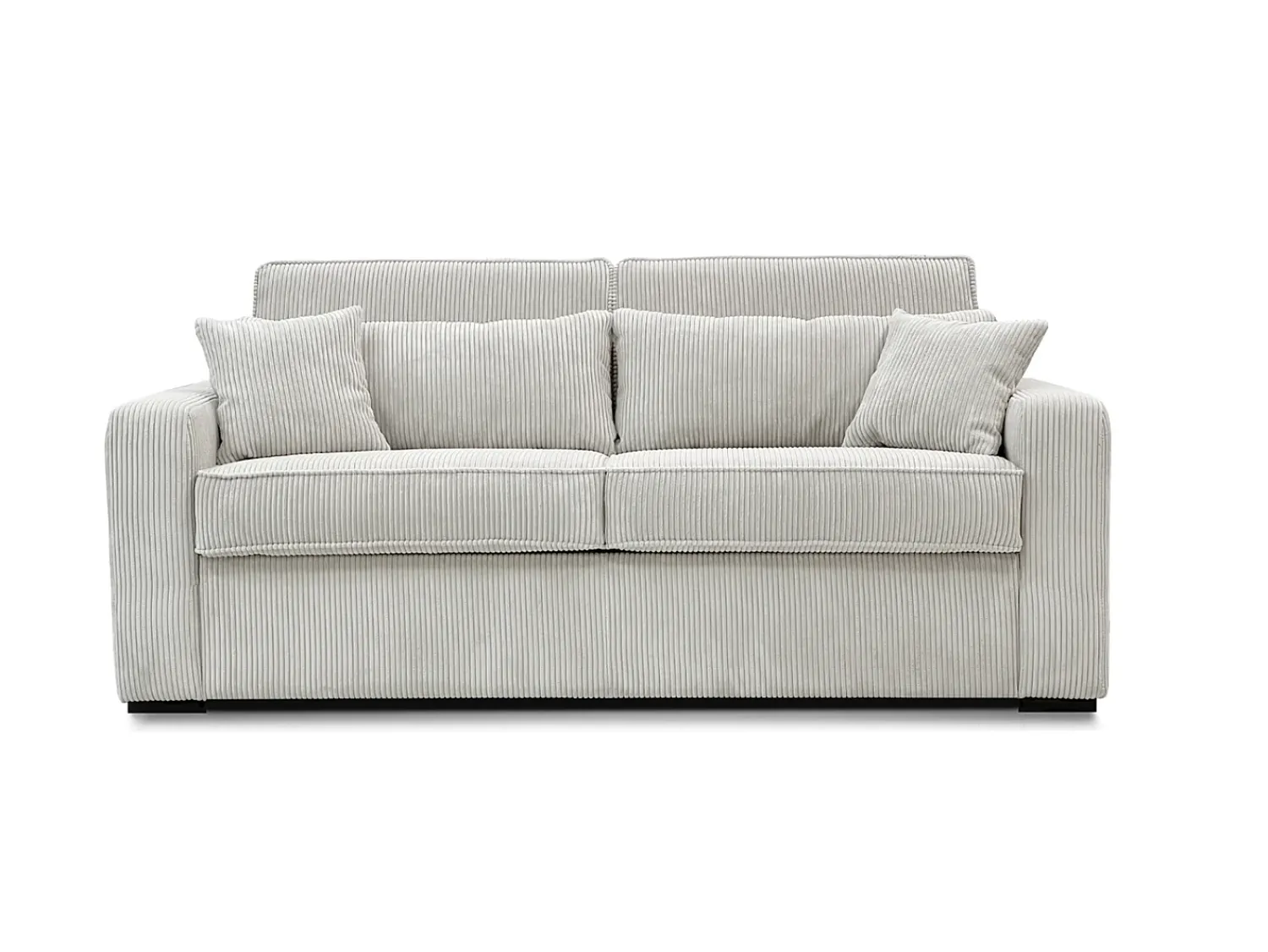 Vente-unique Sofá-cama Express em veludo cotelê , área para dormir de 130 cm, colchão de 16 cm, MONDOVI^ Sofá