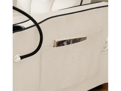 Poltrona* Sofá-cama individual retrátil 3 em 1 – com suporte para copos e suporte para telefone, sofá-cama, cadeira de dormir, cadeirão Bege