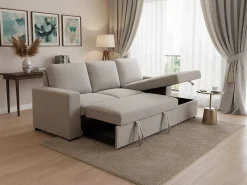 Sofá*Saldosystocks Sofá-cama Luke Chaise Longue 234cm Bege