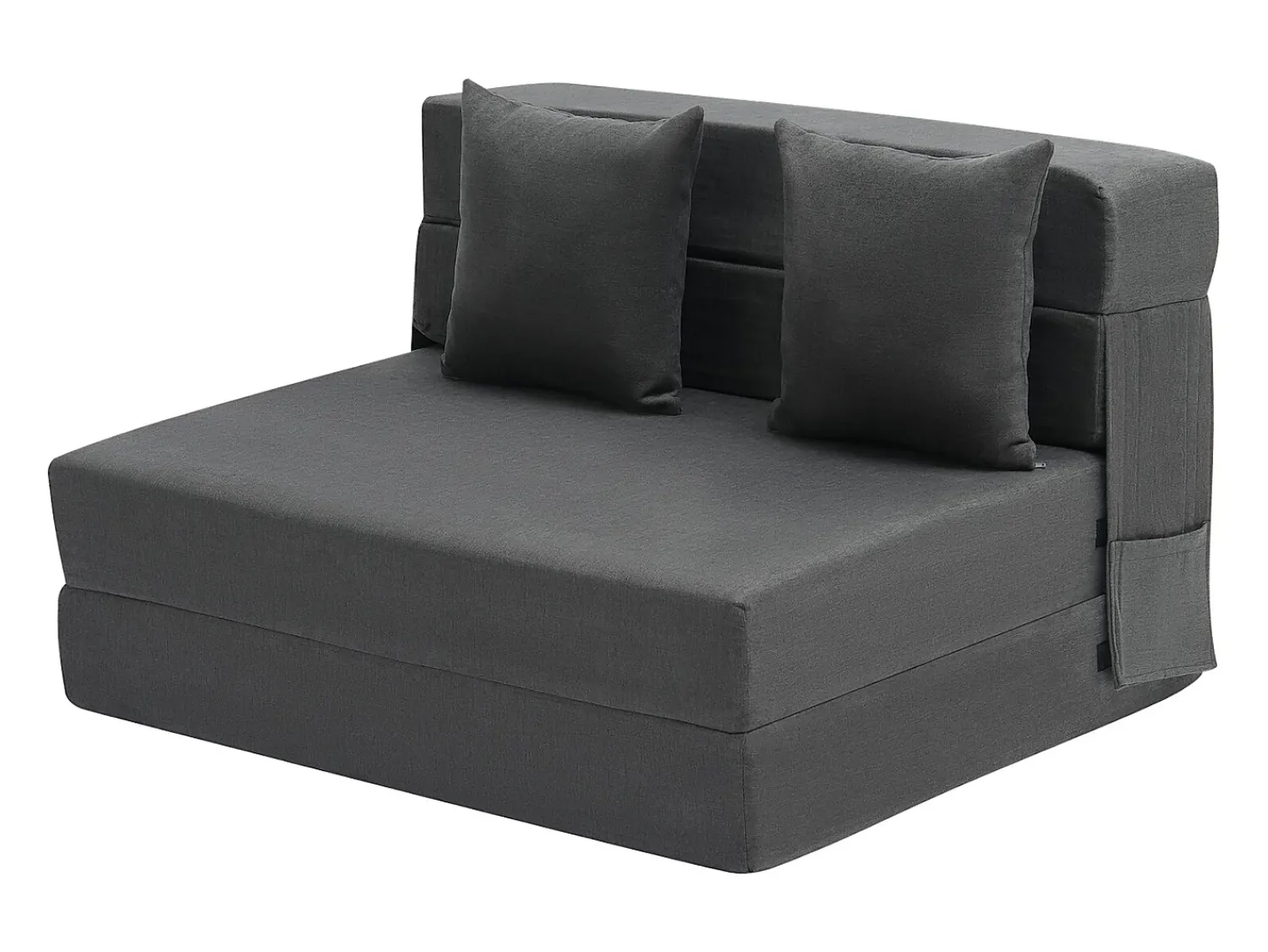 Sofá-cama Moderno, SucceBuy Sofá-cama Dobrável 3 em 1 com 2 Almofadas Twin -escuro^ Sofá