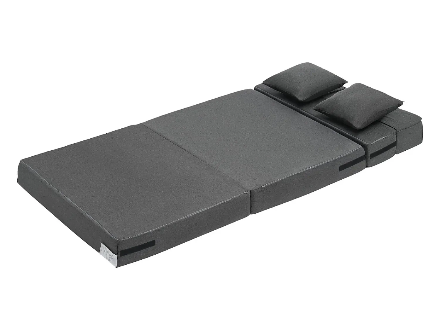 Sofá-cama Moderno, SucceBuy Sofá-cama Dobrável 3 em 1 com 2 Almofadas Twin -escuro^ Sofá