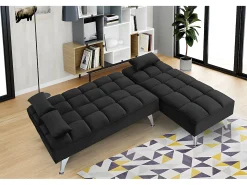 Saldosystocks Sofá-Cama Noelia XL Chaise Longue 234cm Cinza^ Sofá
