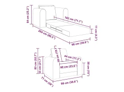 Sofá|vidaxl Sofá-Cama 98 x 71 x 83 cm Veludo Preto