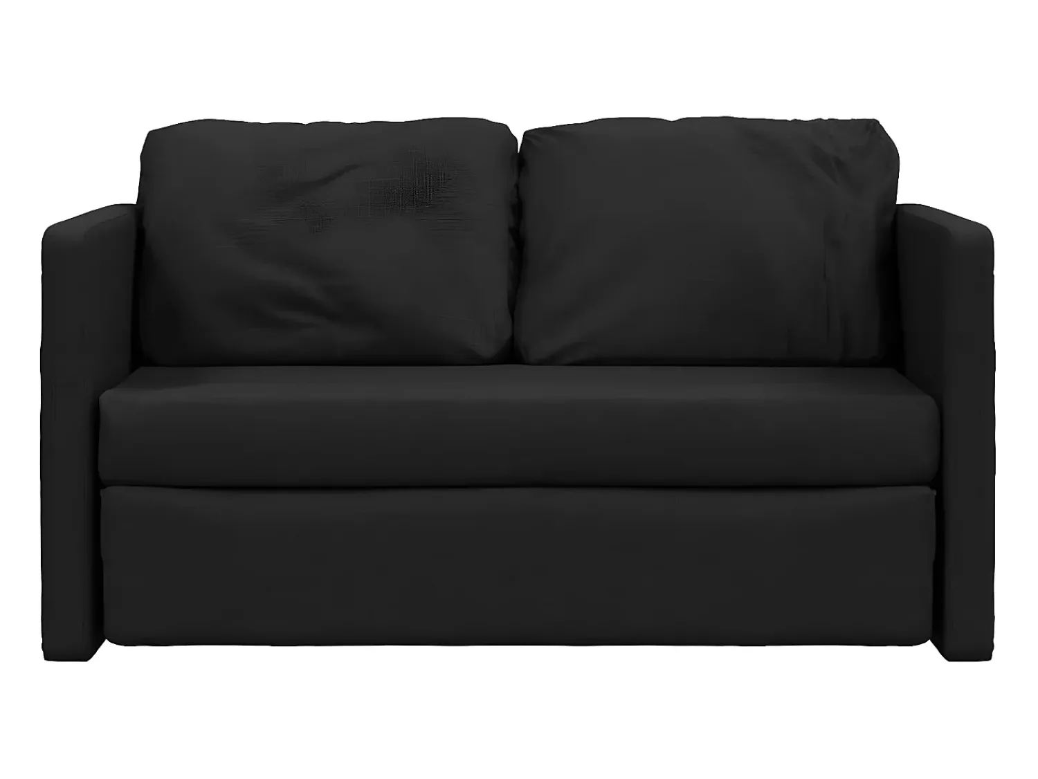 Outlet Sofá-cama sem pés 112x174x55 cm tecido PT877703 Preto