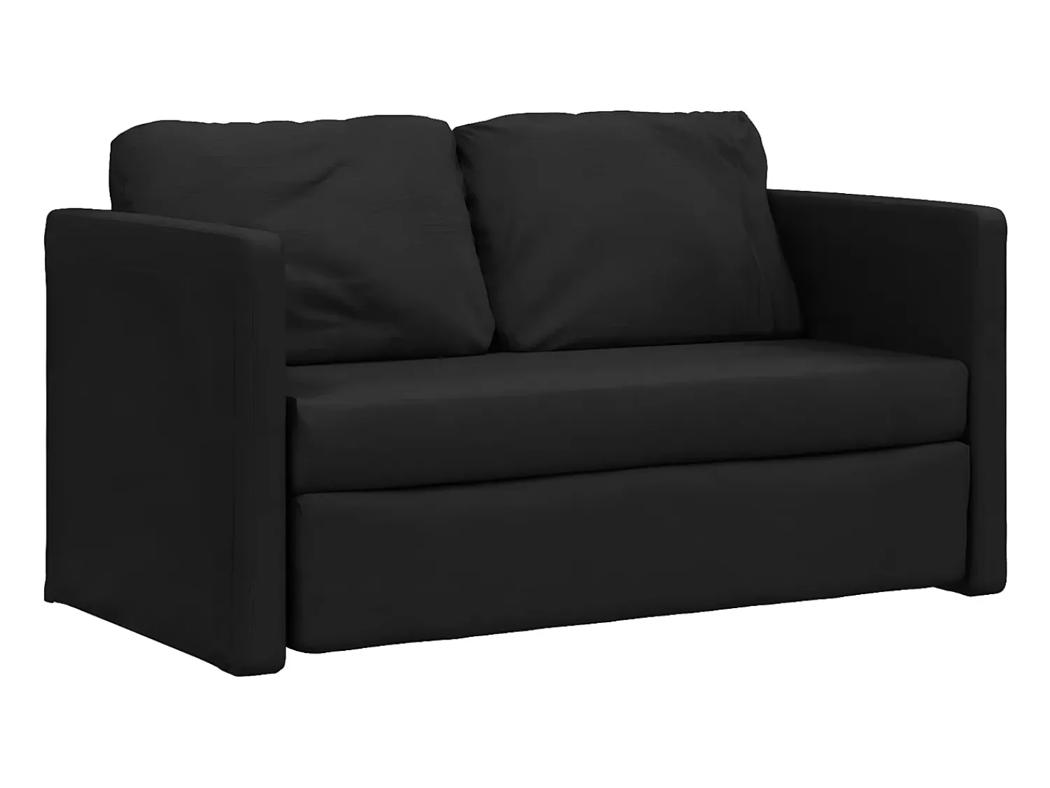 Outlet Sofá-cama sem pés 112x174x55 cm tecido PT877703 Preto