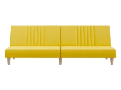 Sofá|vidaxl Sofá-cama tecido -claro Amarelo