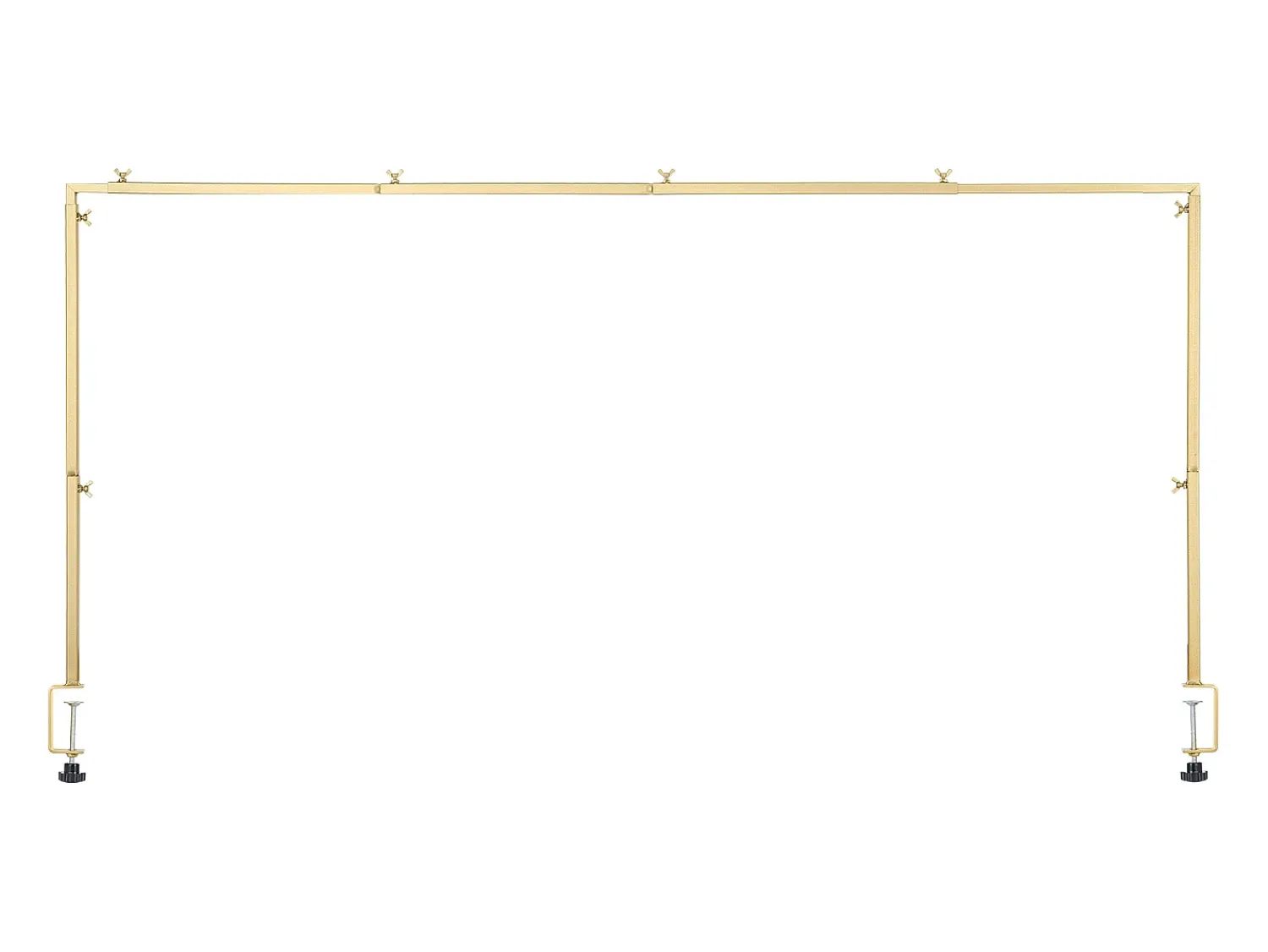 Suporte de Haste de Mesa SucceBuy com Pinças, Suporte de Arco de Mesa, Altura Ajustável 33-107 cm Comprimento Ajustável 71.12-249 cm, Quadro de Arco de Metal^ Prateleira