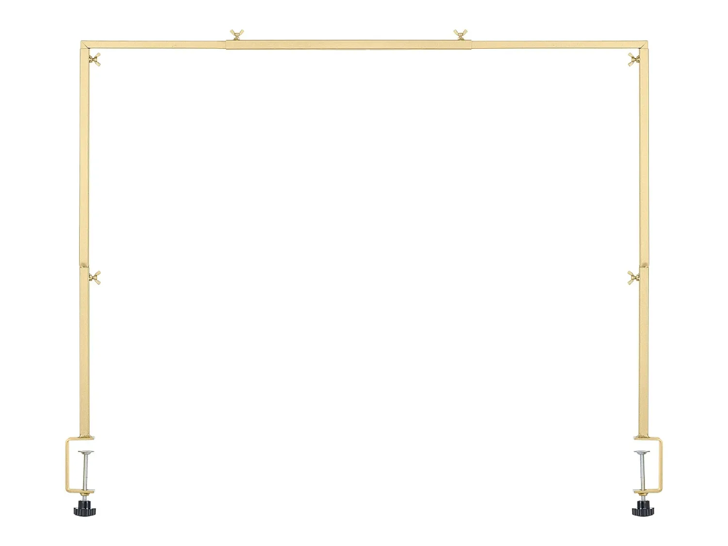 Suporte de Haste de Mesa SucceBuy com Pinças, Suporte de Arco de Mesa, Altura Ajustável 33-107 cm Comprimento Ajustável 71.12-249 cm, Quadro de Arco de Metal^ Prateleira