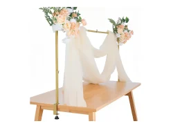 Suporte de Haste de Mesa SucceBuy com Pinças, Suporte de Arco de Mesa, 2 PCS, Altura Ajustável 33-107 cm Comprimento Ajustável 71.1-249 cm, Quadro de Arco de Metal^ Prateleira