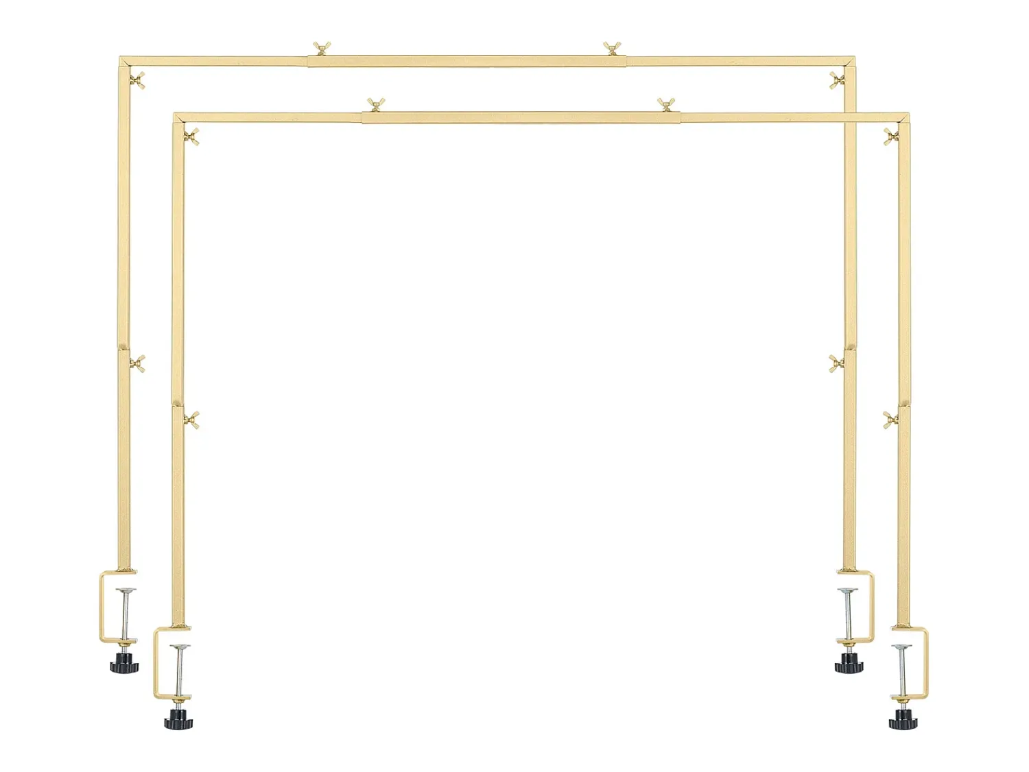 Suporte de Haste de Mesa SucceBuy com Pinças, Suporte de Arco de Mesa, 2 PCS, Altura Ajustável 33-107 cm Comprimento Ajustável 71.1-249 cm, Quadro de Arco de Metal^ Prateleira
