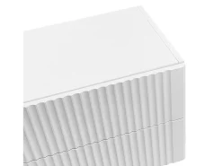 Móvel De Tv* Suporte de TV com vários compartimentos de armazenamento, design vertical moderno fosco, linhas pretas, 190 x 35 x 45 cm, Branco