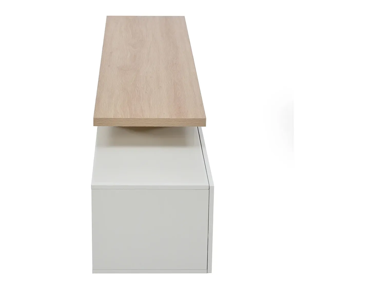 Móvel De Tv* Suporte de TV moderno com luzes LED reguláveis, 3 portas e prateleiras de vidro - Branco