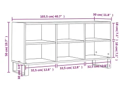 Helloshop26 Suporte de TV multimídia prateleira de TV aparador de TV sala de jantar sala de estar quarto 1035 x 30 x 50 cm madeira projetada cinza 02_0025644^ Móvel De Tv