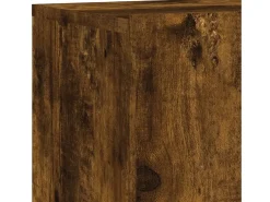 Móvel De Tv|Helloshop26 Suporte de TV multimídia prateleira de TV aparador de TV sala de jantar sala de estar quarto 4 peças carvalho defumado madeira projetada marrom 02_0029242 Castanho