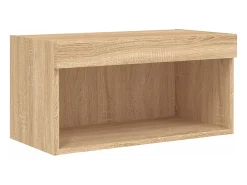Móvel De Tv*Helloshop26 Suporte de TV multimídia prateleira de TV buffet de TV sala de jantar sala de estar quarto com LED 6 peças carvalho Sonoma madeira projetada marrom 02_0029458 Castanho
