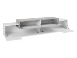 Dmora Suporte de TV Nico, Aparador baixo da sala, Base de suporte de televisão, 100% Fabricado na Itália, 240x45h52 cm, brilhante e bordo^ Móvel De Tv
