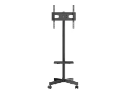 Móvel De Tv| Suporte de TV SucceBuy Móvel para Televisores de 58 a 152cm, com Rodas e Bandeja, Portátil, Fácil de Mover em Diferentes Cômodos Preto