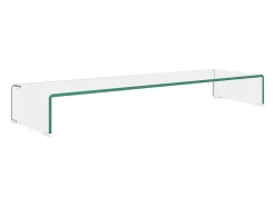 Móvel De Tv| Suporte de TV/monitores em vidro 100x30x13 cm PT142089 Transparente