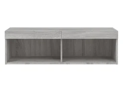 Móvel De Tv*Helloshop26 Suporte multimídia para TV prateleira para TV aparador armário para TV sala de jantar sala de estar quarto com luzes LED Sonoma 100 x 30 x 30 cm cinza 02_0026794 Cinzento