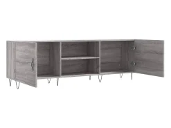 Móvel De Tv|Helloshop26 Suporte multimídia para TV prateleira para TV aparador para TV sala de jantar sala de estar quarto Sonoma 150 x 30 x 50 cm madeira industrializada cinza 02_0028404 Castanho