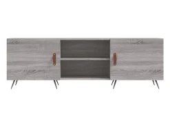 Helloshop26 Suporte multimídia para TV prateleira para TV aparador para TV sala de jantar sala de estar quarto Sonoma 150 x 30 x 50 cm madeira industrializada cinza 02_0028401^ Móvel De Tv