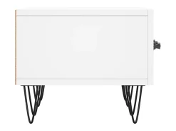 Móvel De Tv*Helloshop26 Suporte multimídia para TV prateleira para TV aparador armário para TV sala de jantar sala de estar quarto 150 x 36 x 30 cm madeira engenheirada branca 02_0026020 Branco