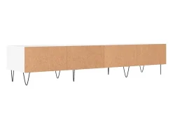Móvel De Tv*Helloshop26 Suporte multimídia para TV prateleira para TV aparador armário para TV sala de jantar sala de estar quarto 150 x 36 x 30 cm madeira engenheirada branca 02_0026020 Branco