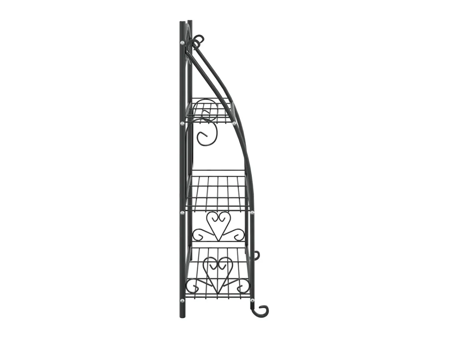 Prateleira| Suporte para flores 56x30x96 cm aço PT765212 Preto