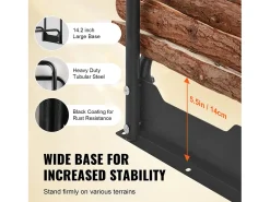 Clearance Suporte para Lenha Exterior SucceBuy de 2,6 M (8,5 Pés), 2,5 M (102 Pol.) x 36,6 M (14,2Pol.) x 117,5 Cm (46,1 Pol.), com Tampa e Suporte Resistente. Preto