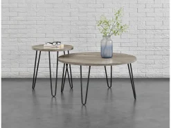 Mesa De Apoio|Dorel Home Suporte para plantas Weston | Expresso com efeito madeira Cinzento