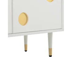 Suporte para TV - Suporte para TV com 4 portas com estrutura em treliça - detalhes dourados e pés ajustáveis^ Móvel De Tv
