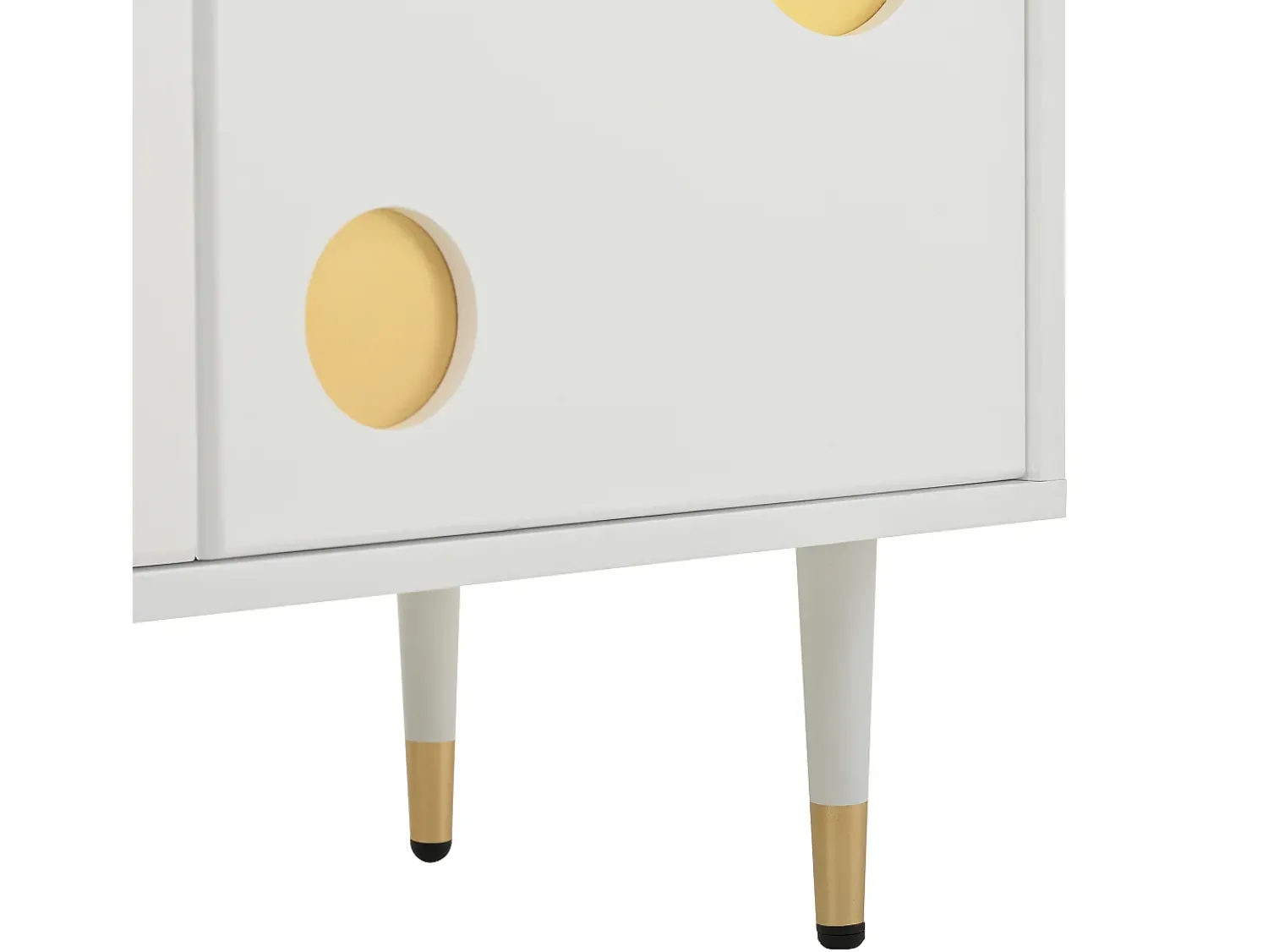 Suporte para TV - Suporte para TV com 4 portas com estrutura em treliça - detalhes dourados e pés ajustáveis^ Móvel De Tv