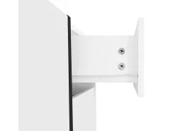 Móvel De Tv| Suporte para TV brilhante - Suporte para TV com 1 gaveta e 4 portas - com iluminação LED - para sala de estar Branco